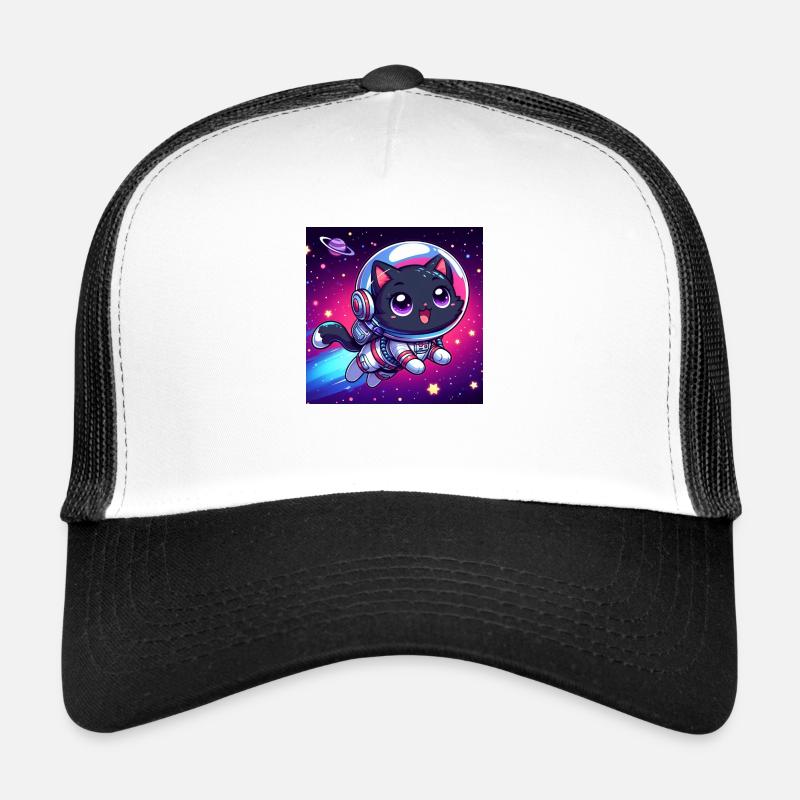 Space Kitty heureux dans l’espace Casquette trucker 