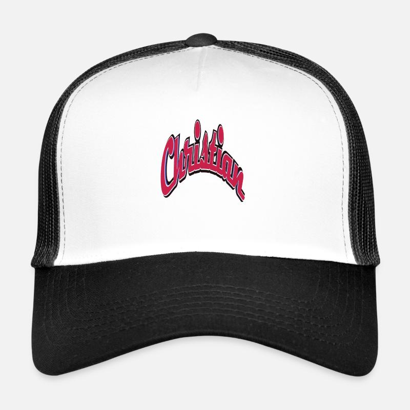 Christian2B - Casquette trucker  - blanc/noir