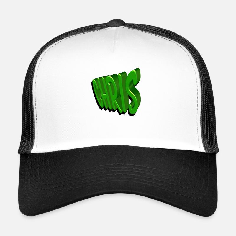 chris2 - Trucker Cap - white/black