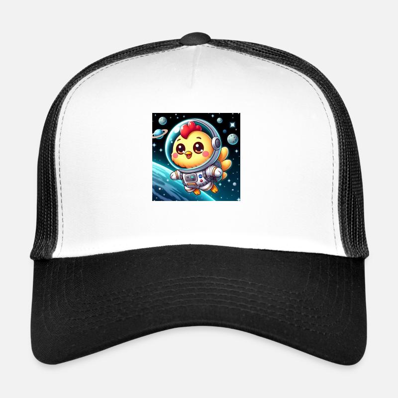 Poussin de l’espace avec costume d’astronaute dans l’espace Casquette trucker 