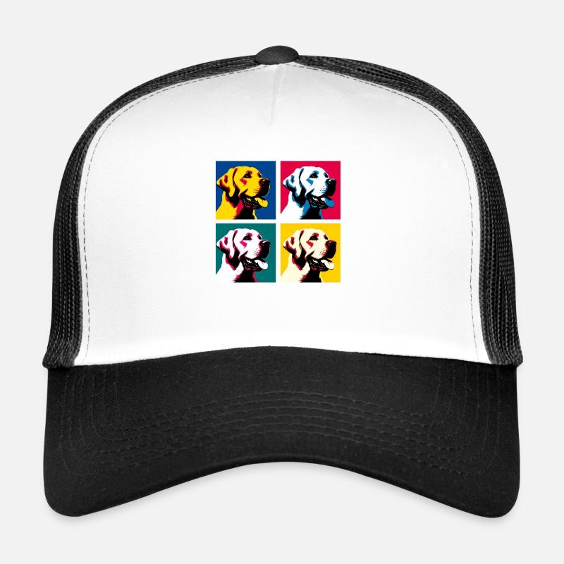 Pop Labrador Retriever chien Portrait - Portrait d’animal de compagnie Casquette trucker 