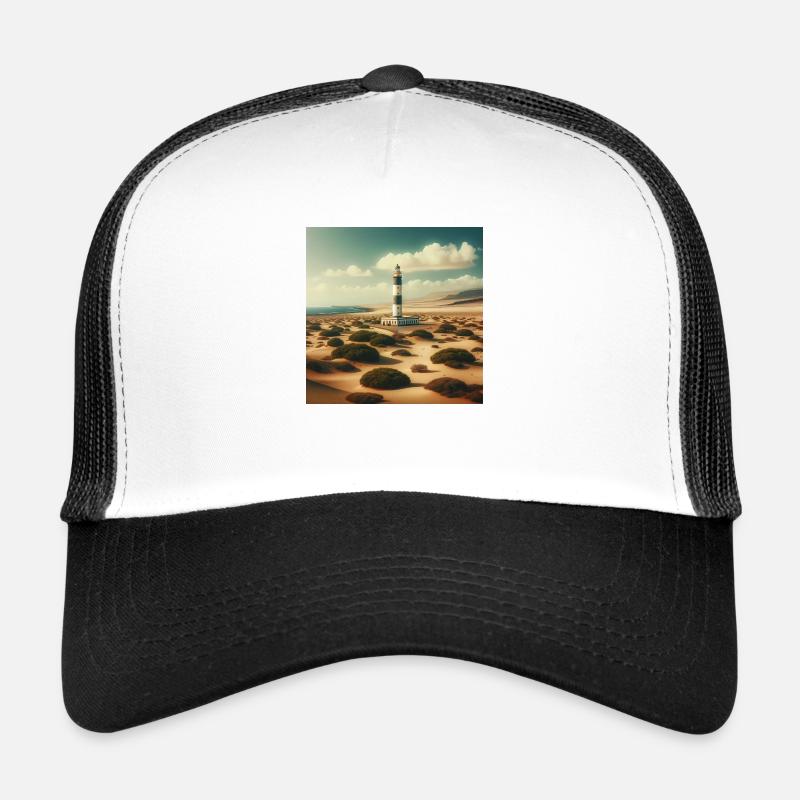 Phare de Gato Loco El Cotillo Illustration Plage Casquette trucker 