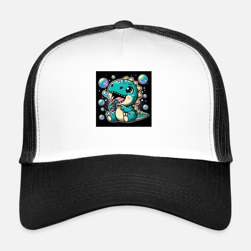 Dino avec des bulles de savon dans l’espace Casquette trucker 