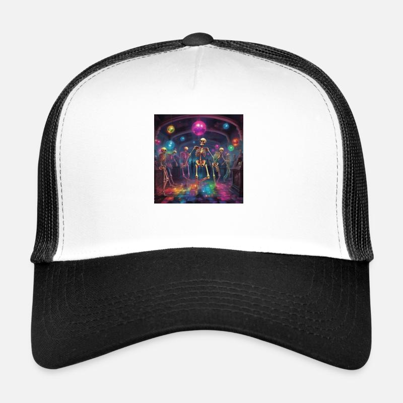 Tanzstunde der Skelette - Trucker Cap - Weiß/Schwarz