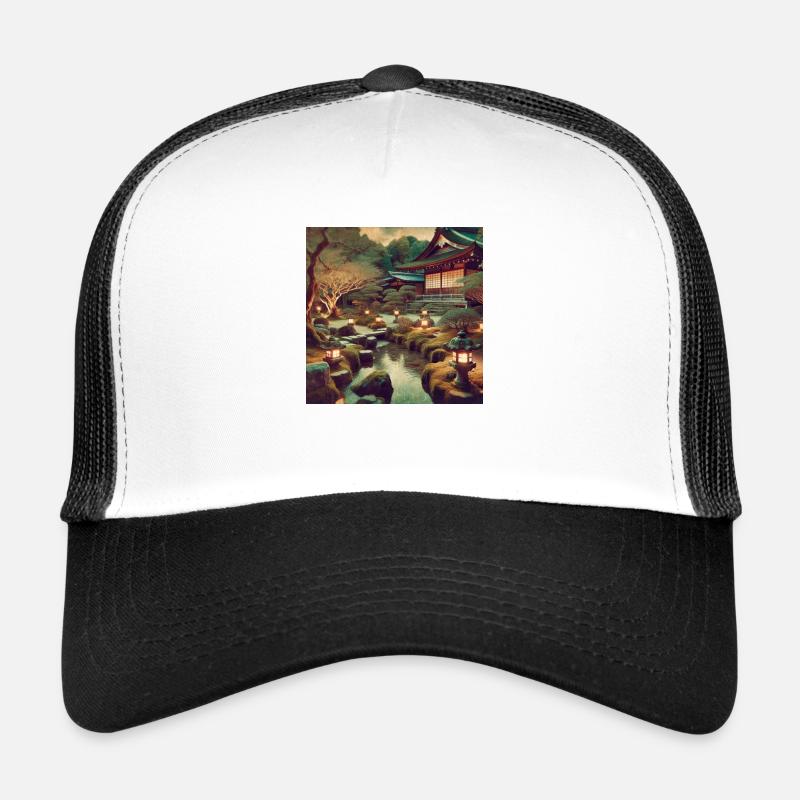 Japan Vintage Bach - Trucker Cap - Weiß/Schwarz