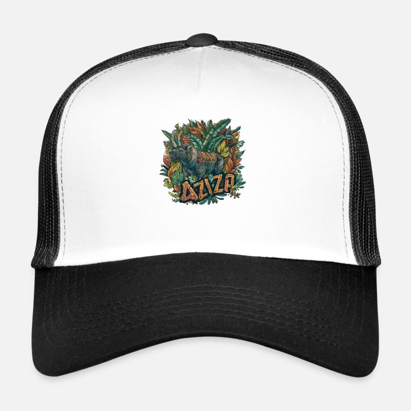 Aziza - Casquette trucker  - blanc/noir