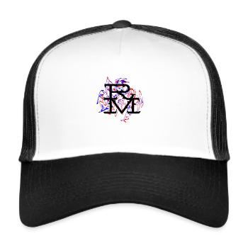 Rafael Merciadri V2 noir - Casquette trucker  - blanc/noir - Devant