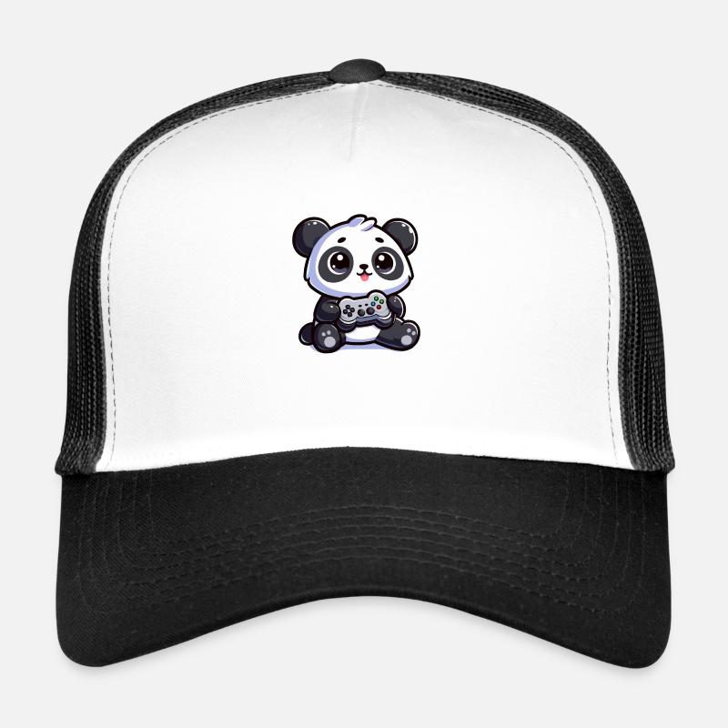 Süßer Panda mit Controller Trucker Cap