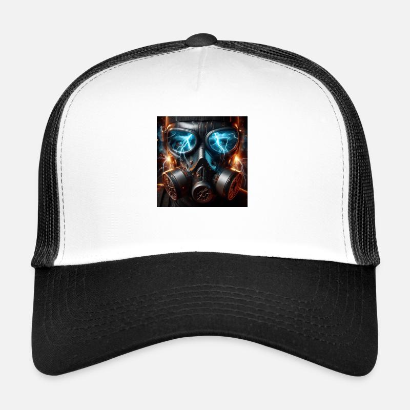 masque a gaz - Casquette trucker  - blanc/noir