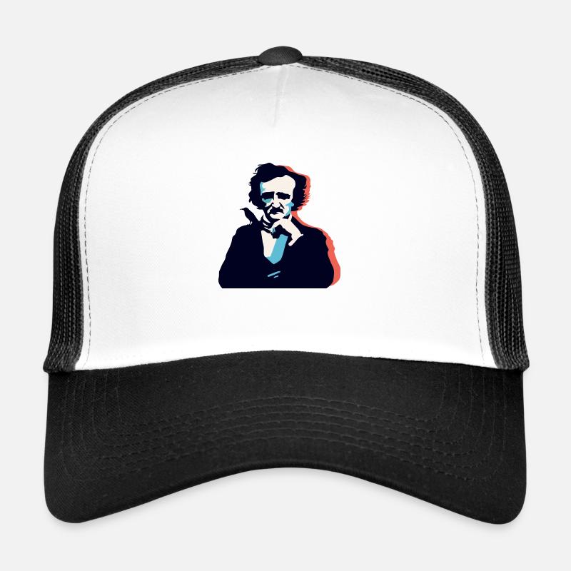 Edgar Allan Poe Thinking Trucker Cap