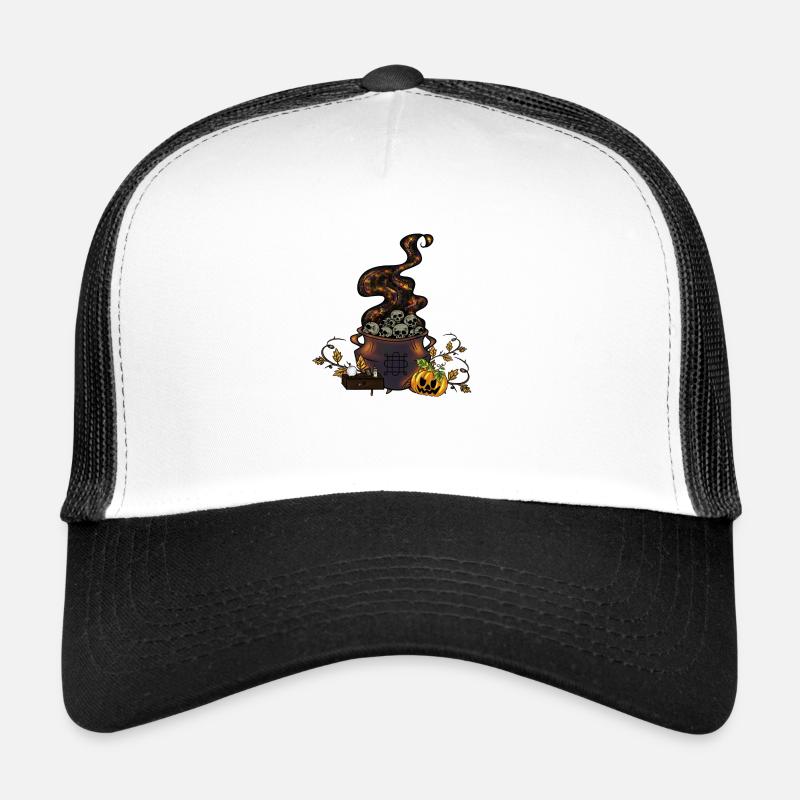 Samhain Cauldron - Trucker Cap - white/black