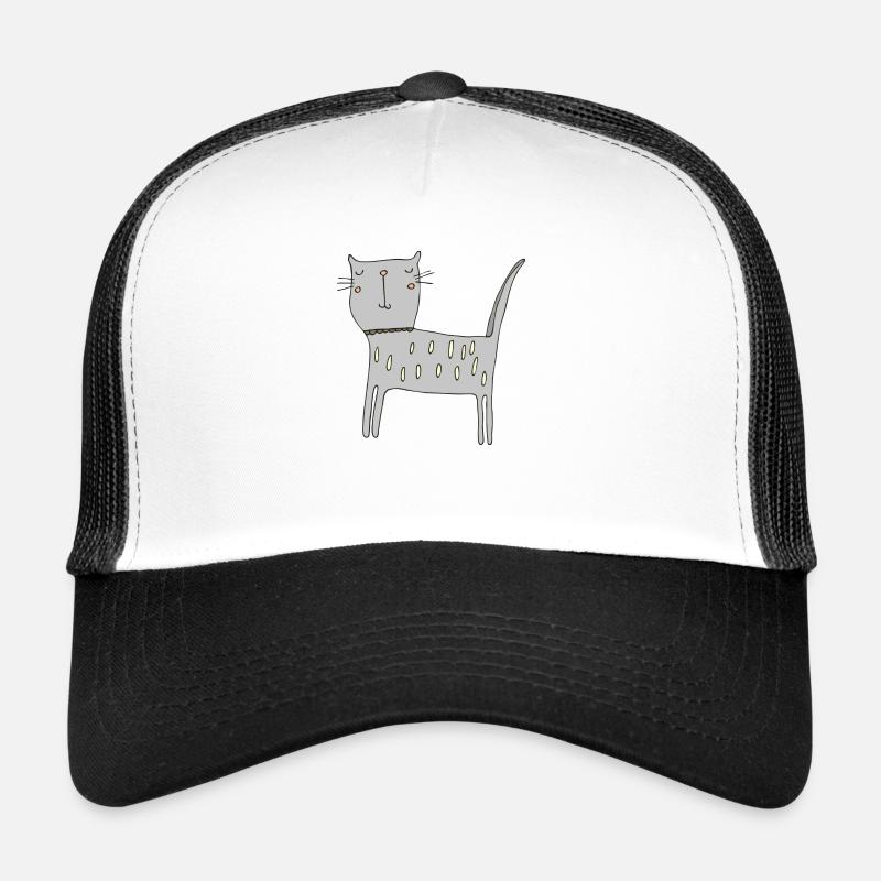 Gris chat Casquette trucker 