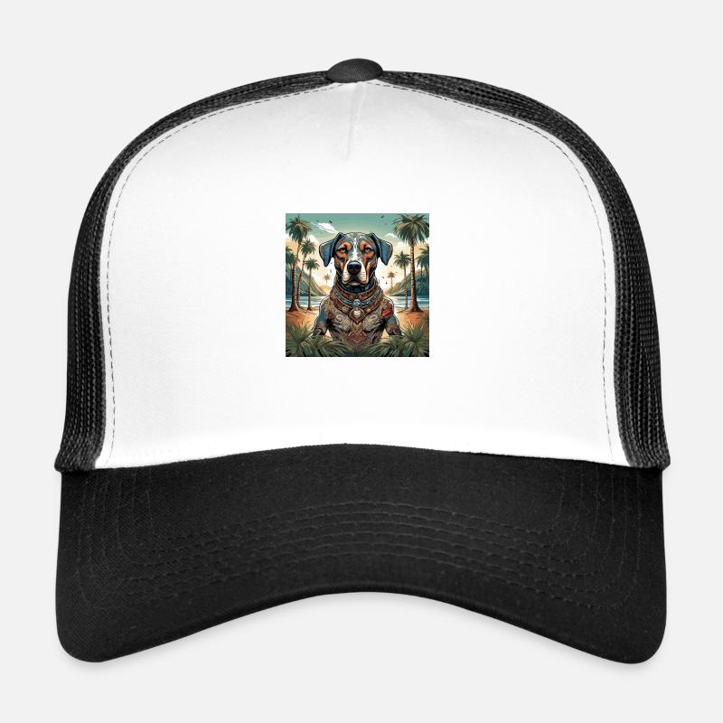 Tattoo / Tier / Kunst / cool / Comic / Hund Trucker Cap