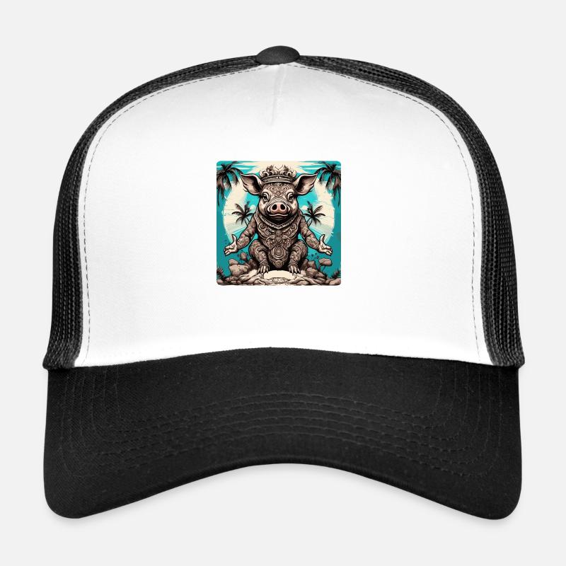 Tattoo / Tier / Kunst / cool / Comic / Schwein Trucker Cap