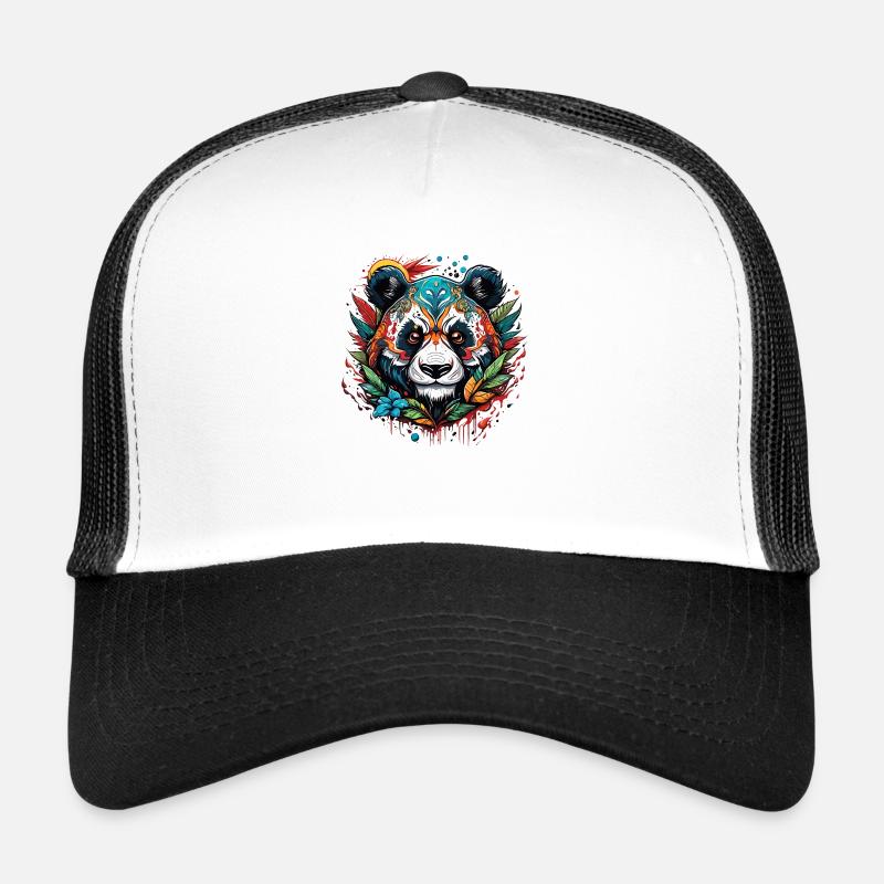 Tattoo / Animal / Art / Cool / Comic / Panda Trucker Cap