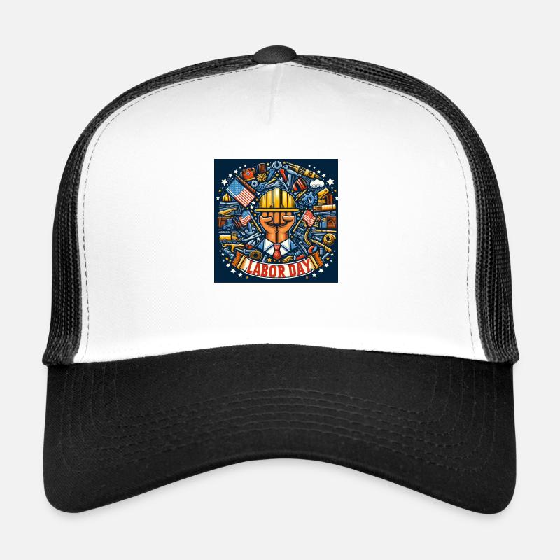 LaborDay - Trucker Cap - Weiß/Schwarz