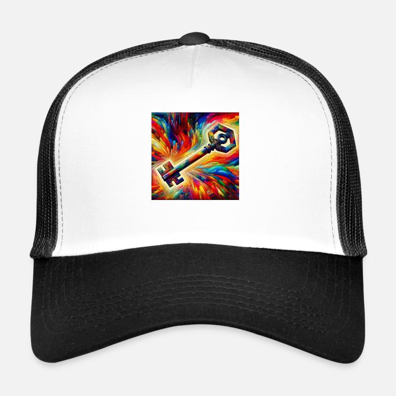 Schlüssel - Trucker Cap - Weiß/Schwarz