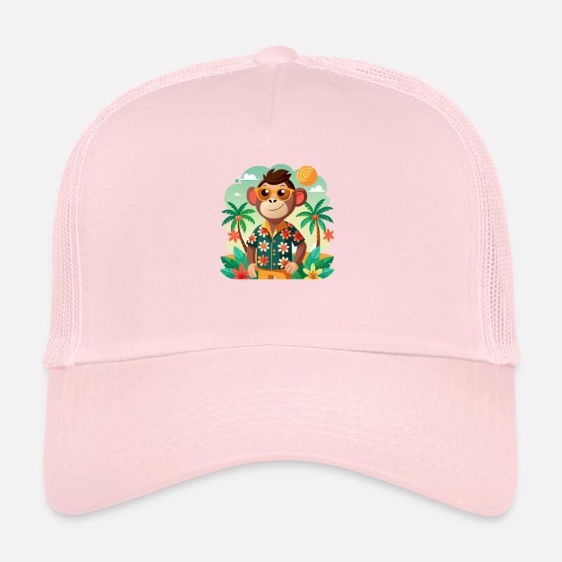 Jungle Junior: Playful Monkey Adventure Trucker Cap