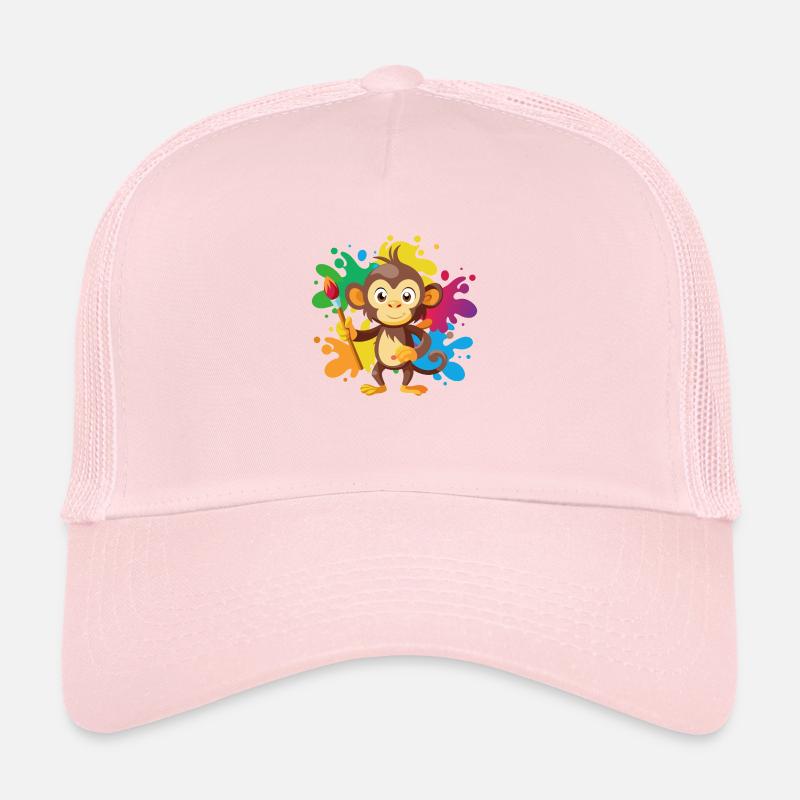 Jungle Junior: Playful Monkey Adventure Trucker Cap