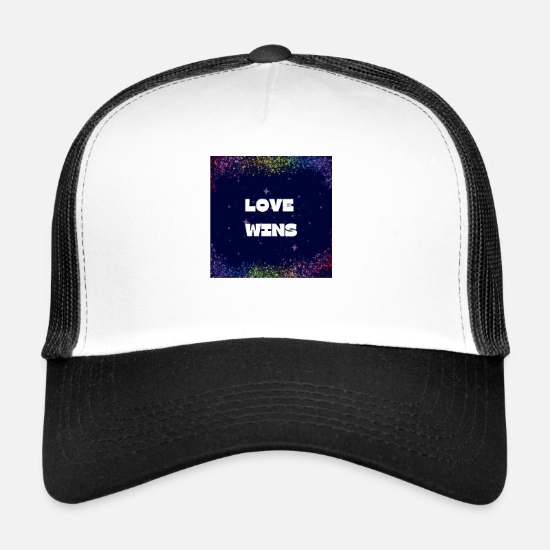 Liebe gewinnt - Trucker Cap - Weiß/Schwarz