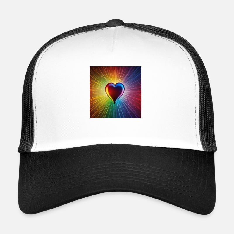 Cœur arc-en-ciel Casquette trucker 
