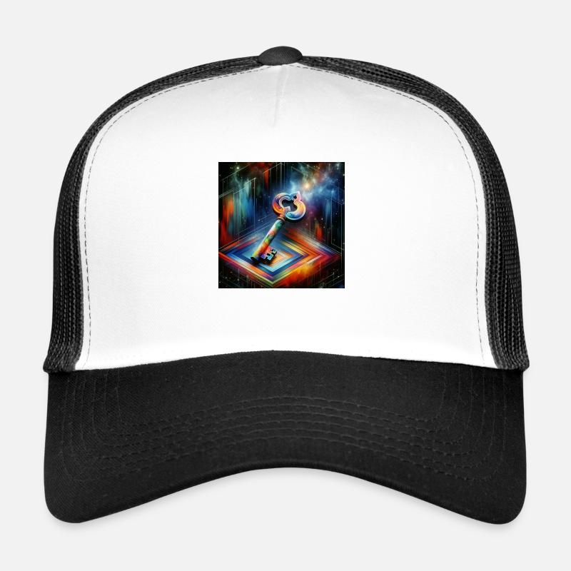 Key - Trucker Cap - white/black
