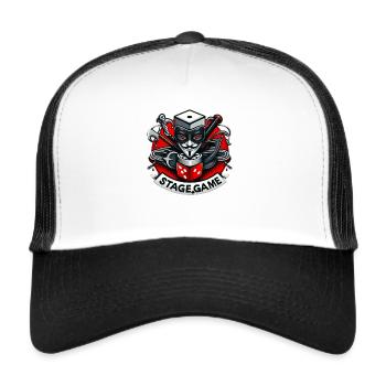 STAGE GAME - Casquette trucker  - blanc/noir - Devant