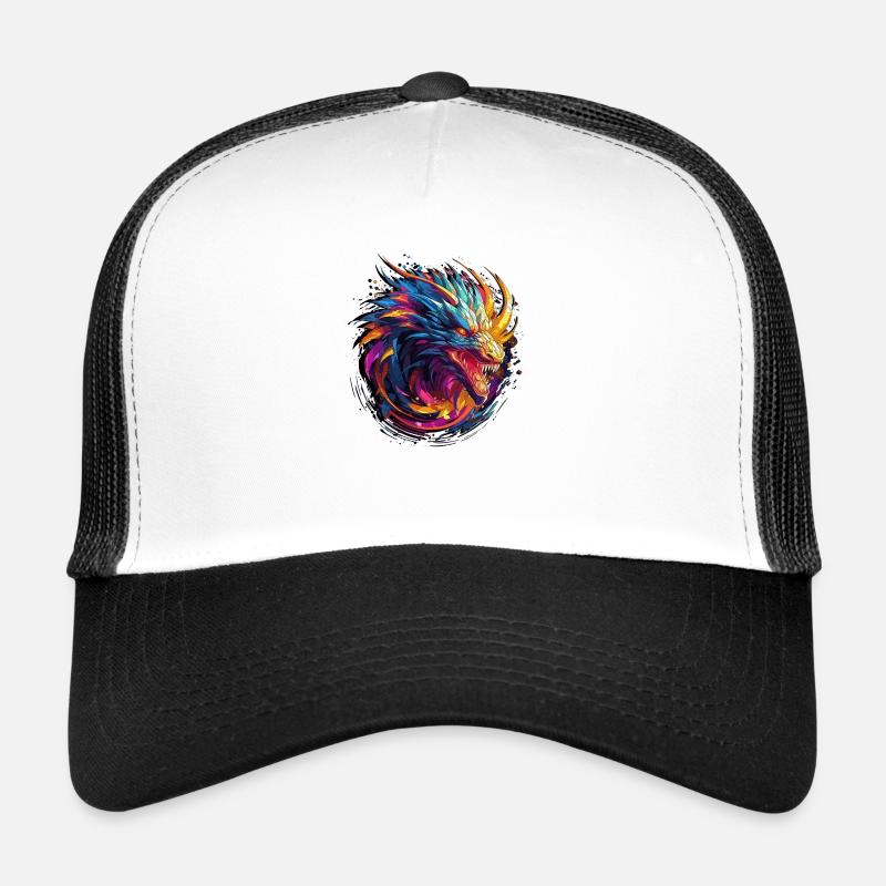 Abstrakter Drache - Geometrisches Drachendesign Trucker Cap