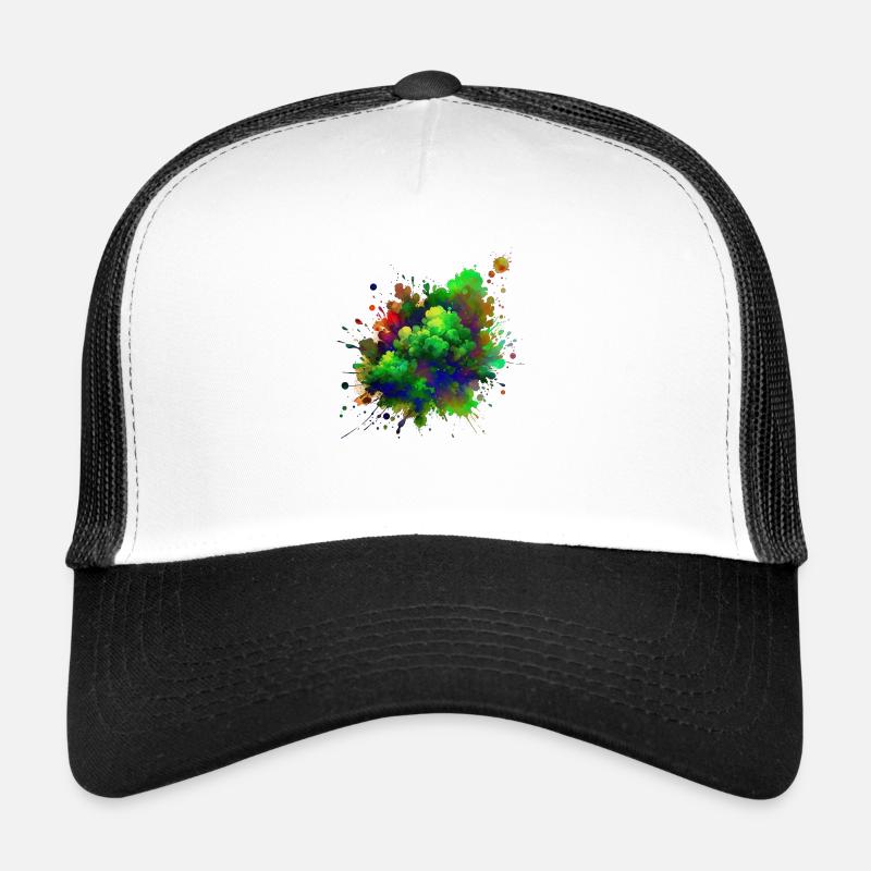 splash drop liquid abstract background water wave Trucker Cap