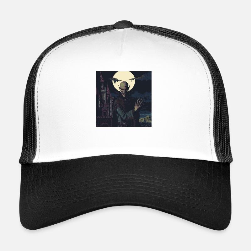 Nosferatu 16 bit - Trucker Cap - white/black
