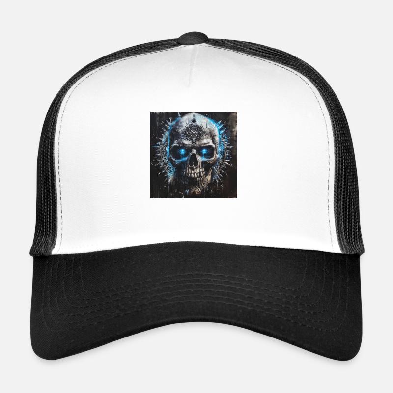 Crâne de Viking Crâne de Vikings Valhalla Vegvisir Casquette trucker 