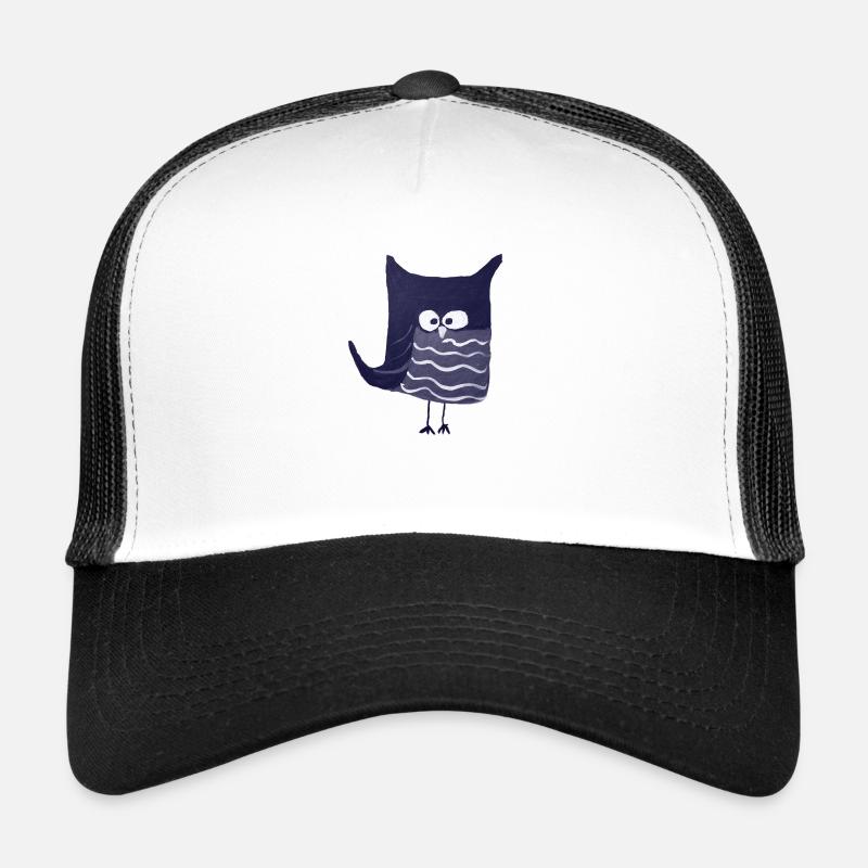 Bleu Eulalia - Casquette trucker  - blanc/noir