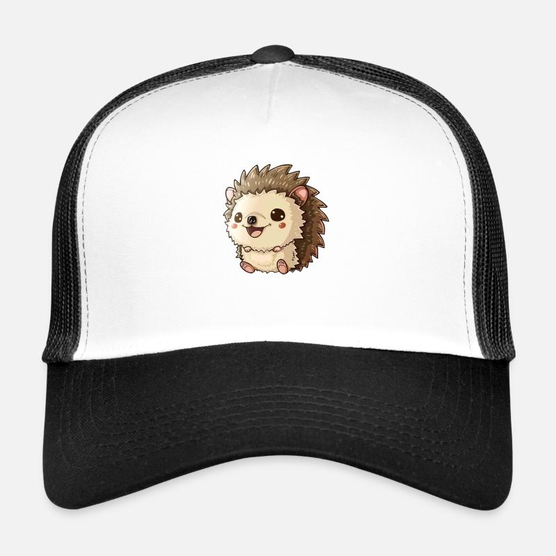 Motif de hérisson souriant mignon Casquette trucker 
