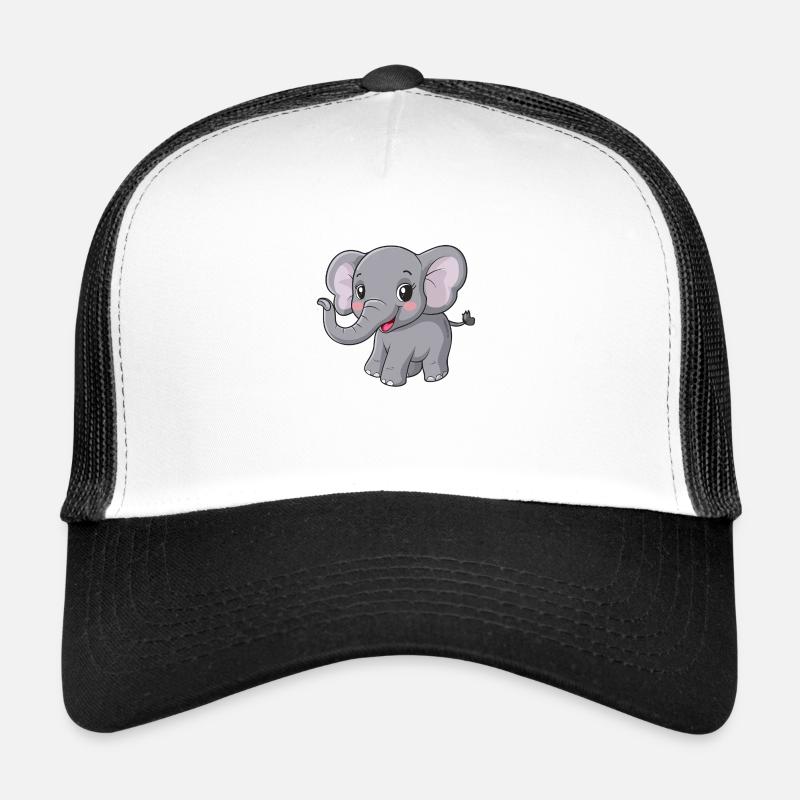 Cute Gray Elephant Friend Trucker Cap