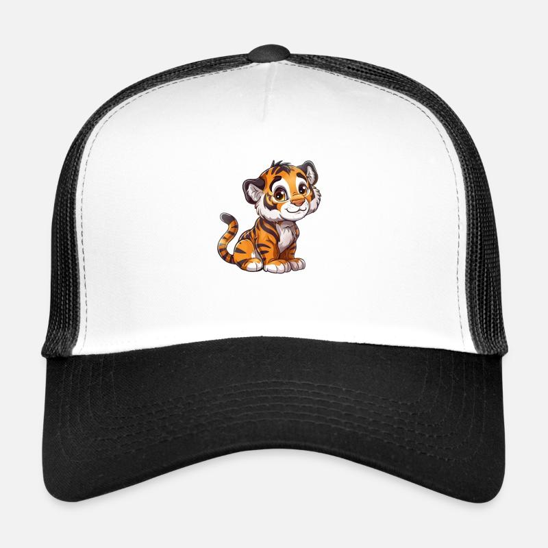 Verspielter Tiger Welpe Blickfang Trucker Cap