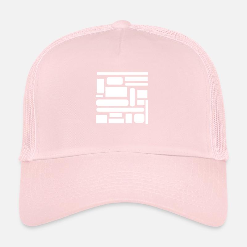 White geometry Trucker Cap