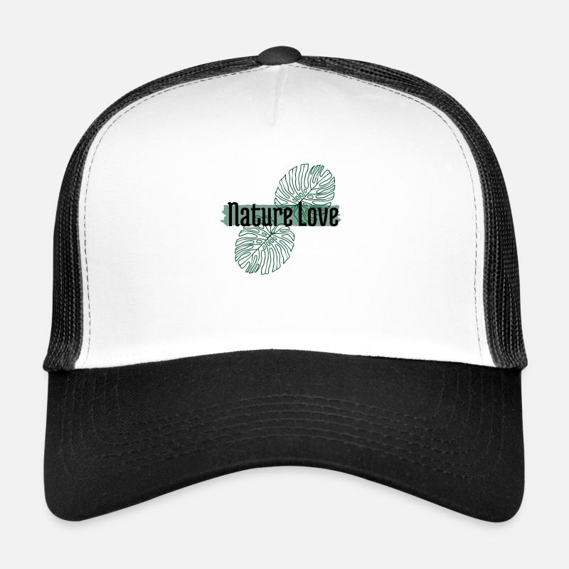 Nature Love - Trucker Cap - Weiß/Schwarz