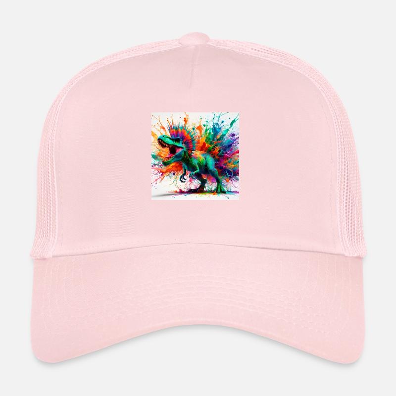 Dinosaure à l’aquarelle Casquette trucker 