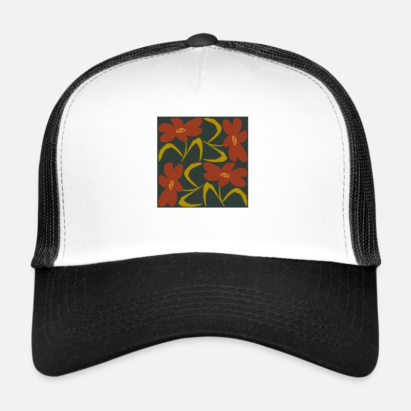 F66 - Casquette trucker  - blanc/noir