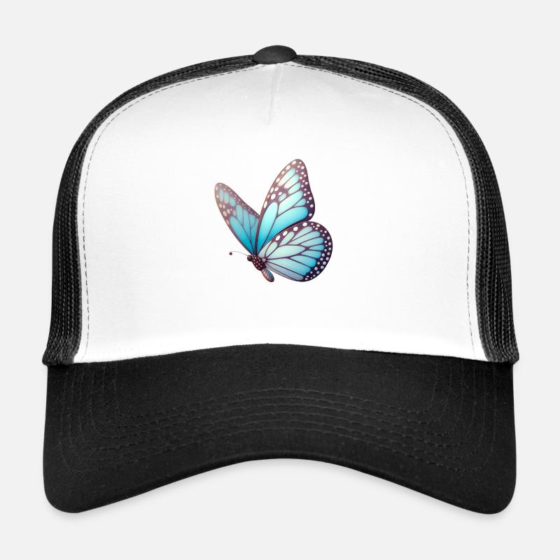 Papillon - Légèreté Envolée - Casquette trucker  - blanc/noir