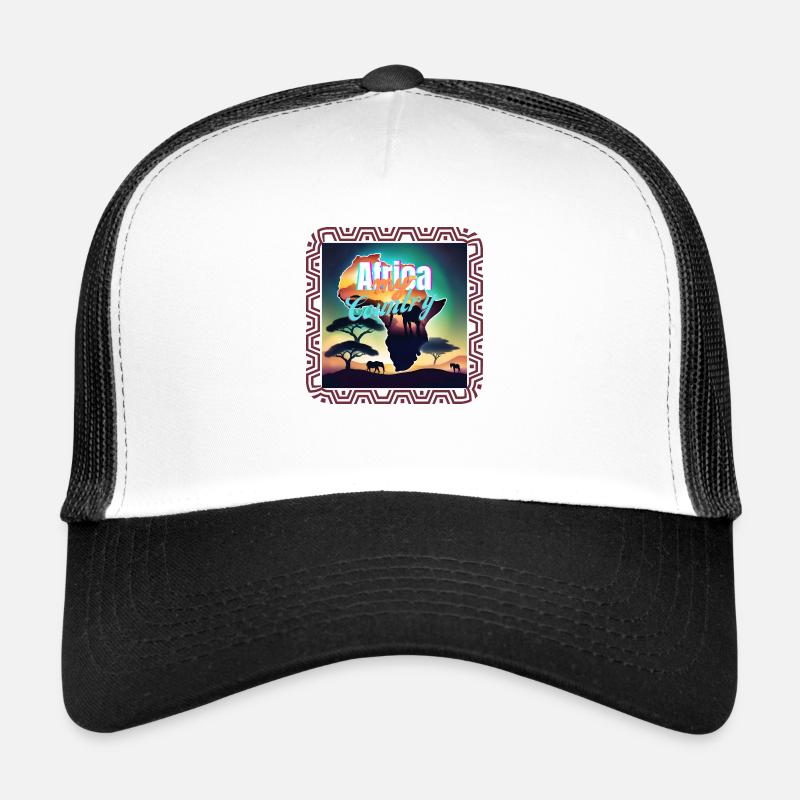 Africa - Casquette trucker  - blanc/noir
