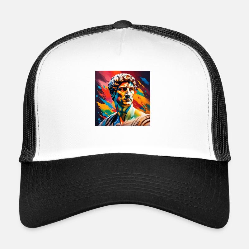 Michelangelo David coloured - Trucker Cap - white/black