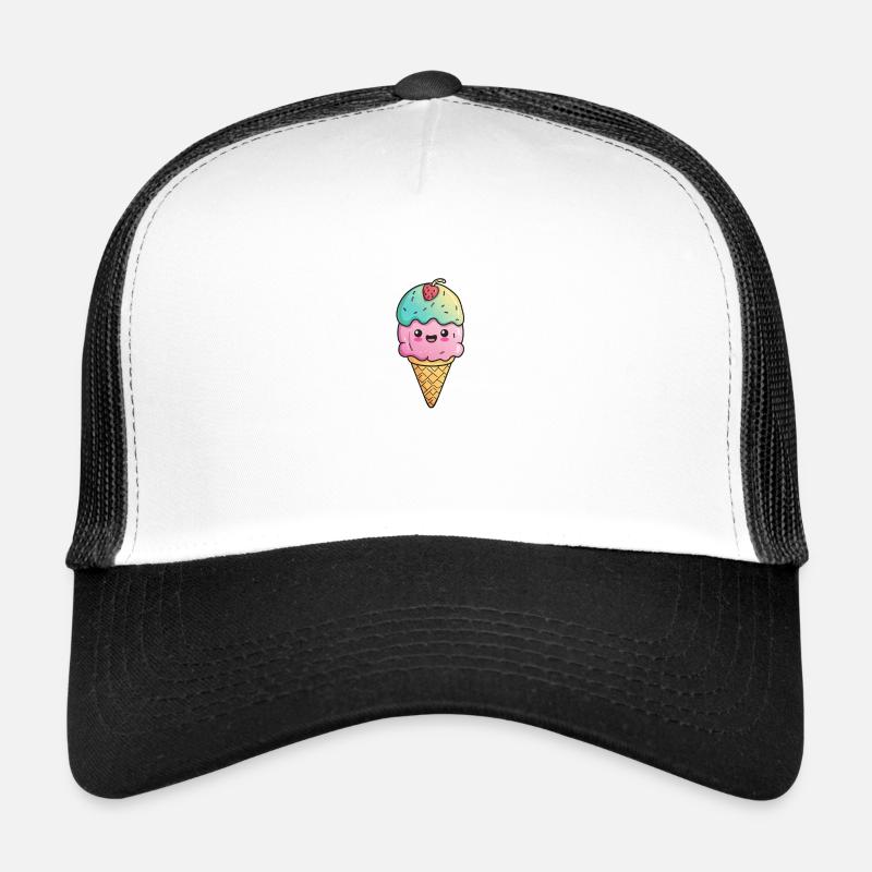 Ice cream with face Trucker Cap