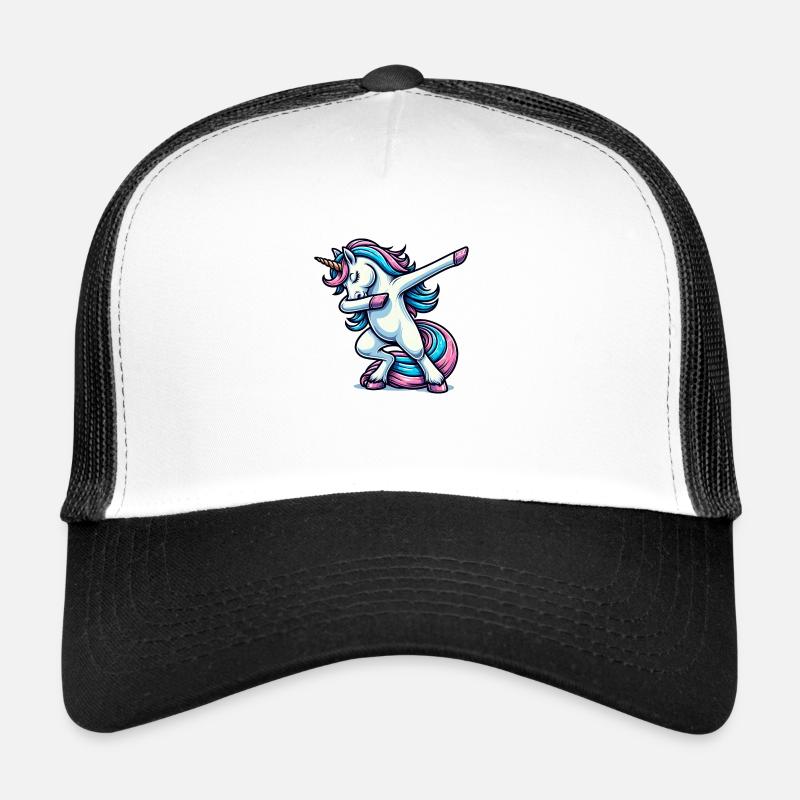 Unicorn Dabbing Einhorn Trucker Cap