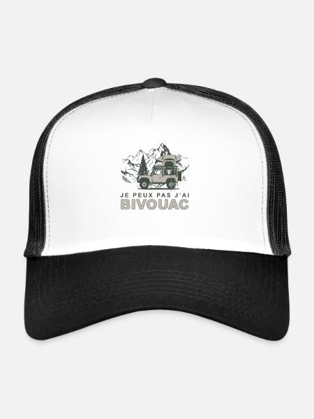 Bivouac 12 - Casquette trucker  - blanc/noir - Devant