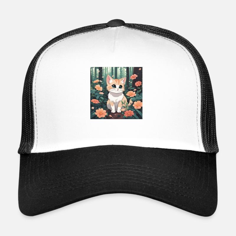Chat dans la forêt Casquette trucker 