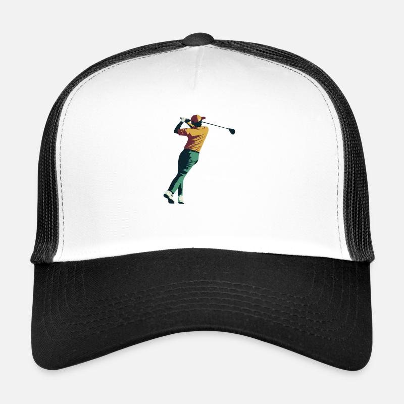 Balle de golf Golfer Golf - Casquette trucker - blanc/noir