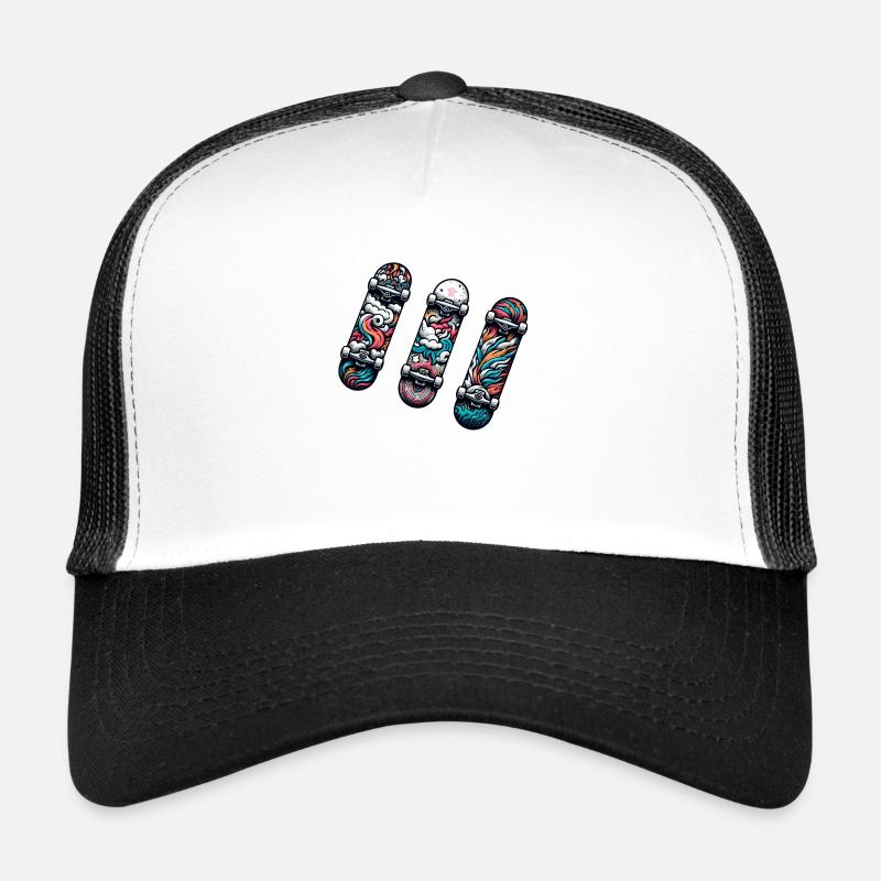 Trois Skateboard, Trio De Fun Casquette trucker 