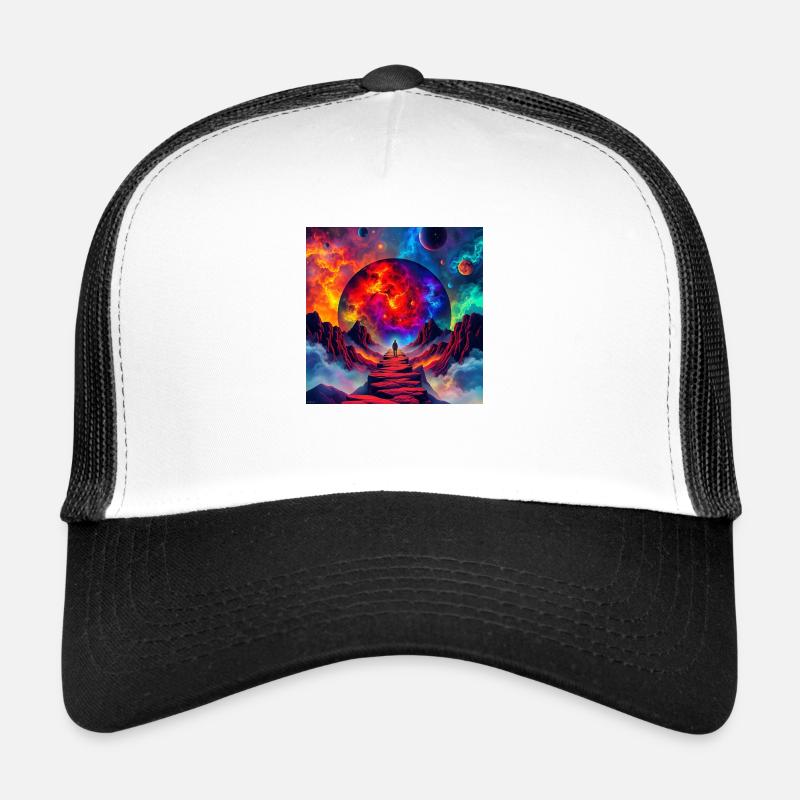 Fin du monde - Casquette trucker  - blanc/noir