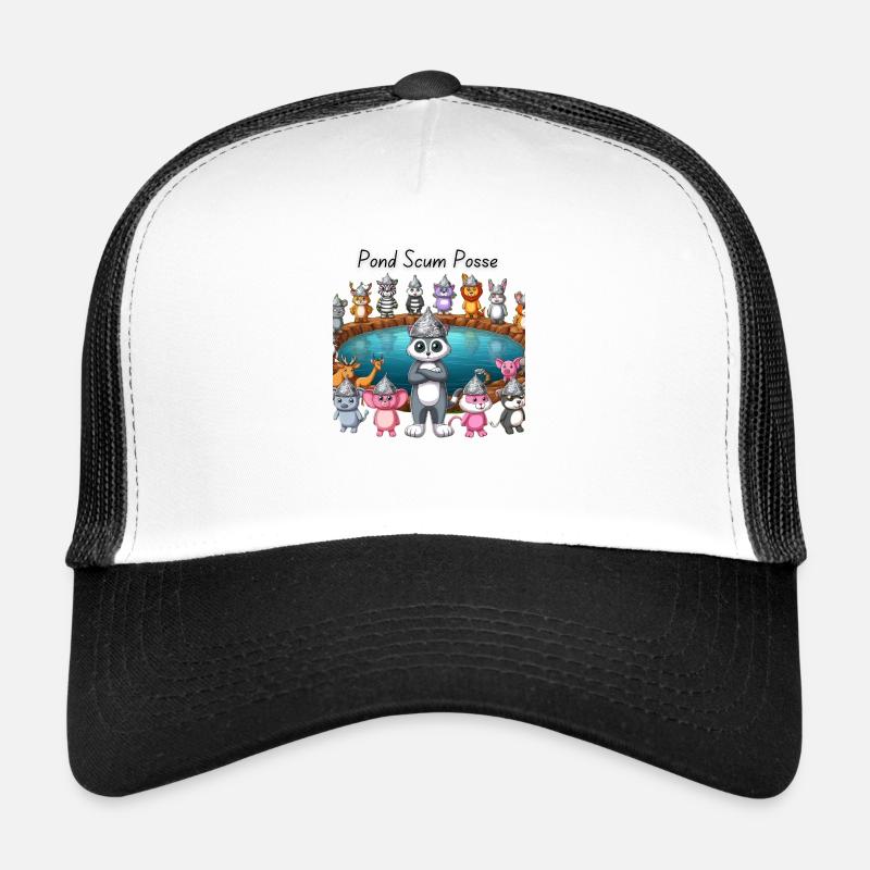 pond scum posse - Trucker Cap - white/black